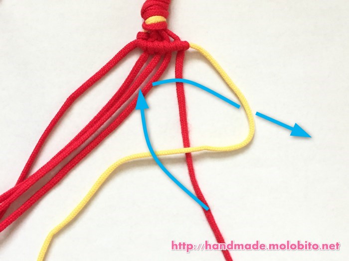 横巻き結びの編み方手順16