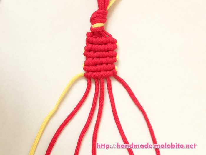 横巻き結びの編み方手順26