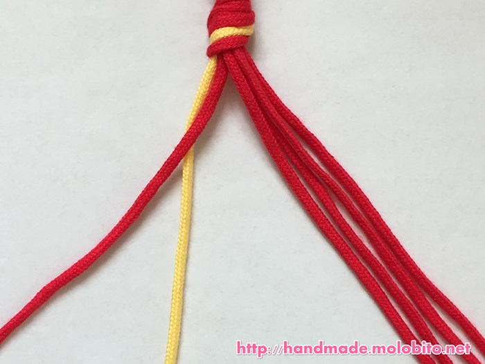 縦巻き結びの編み方手順4